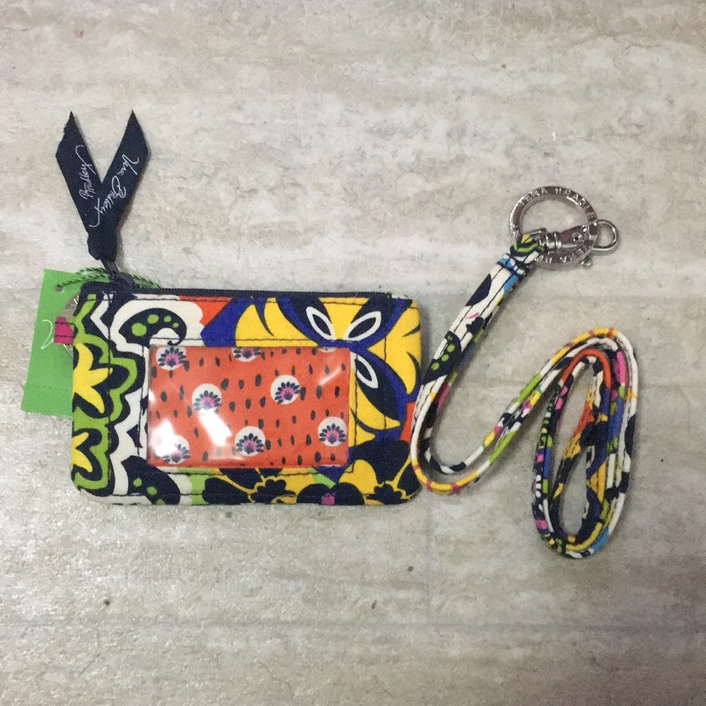 Vera Bradley rio pattern zip id and lanyard case
